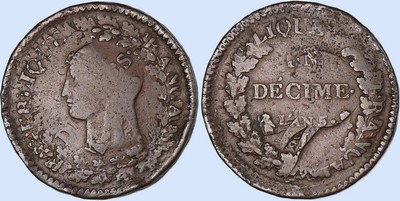 Un Dcimes DUPRE Grand module refrappage du 2 dcimes